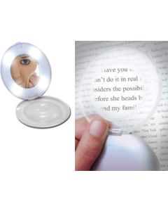 Compact Mirror with Magnifier