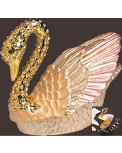 Coffret à bijoux en forme de cygne