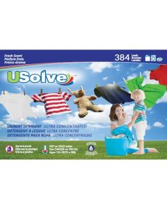 USolve™ Laundry Detergent Strips - Fresh Scent - 384 Loads Super Bundle (1 Year) - In Plastic-Free Packaging- Free Delivery to your Door