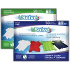 Feuilles détergentes à lessive USolve™ - Combo - 50 brassées - En emballage SANS PLASTIQUE (ENS. DE 2  AU TOTAL 100 BRASSÉES)