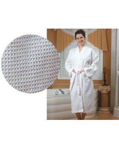 Robe de chambre blanche en coton