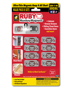 Ruby® Monkey Magnets- Set of 8