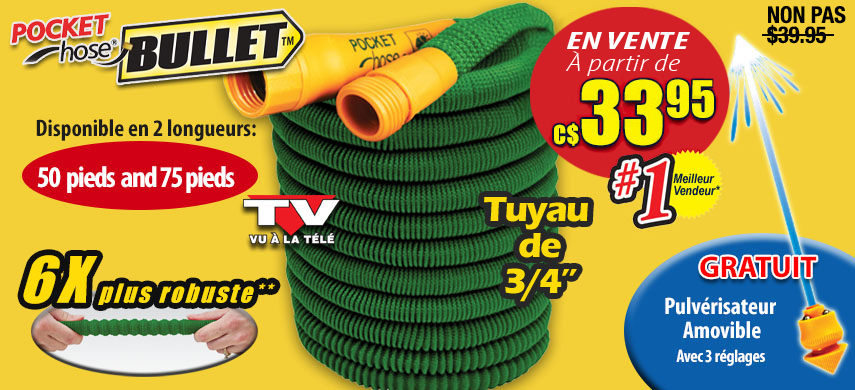 Boyau d'arrosage Pocket Hose extensible