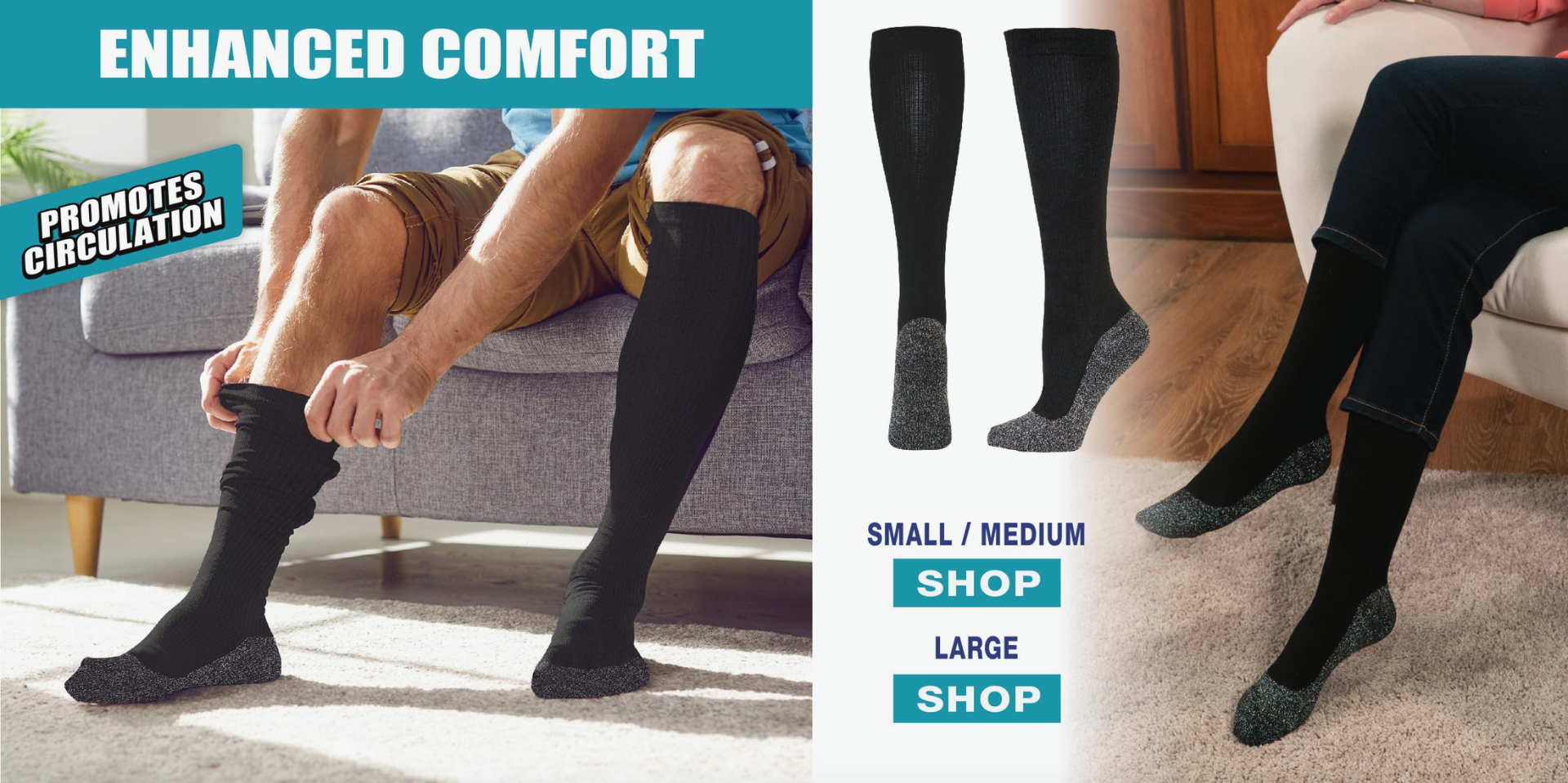 Enhanced Comfort, Promotes Circulation